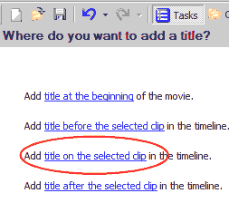 titles over videos