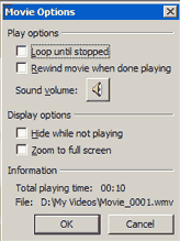 select movie options