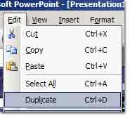 duplicate PowerPoint slide